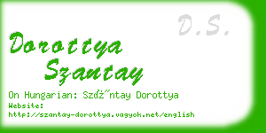 dorottya szantay business card